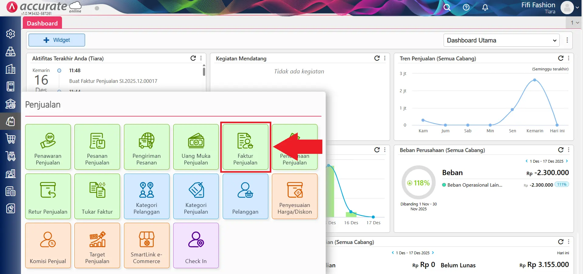 membuat faktur penjualan cicilan